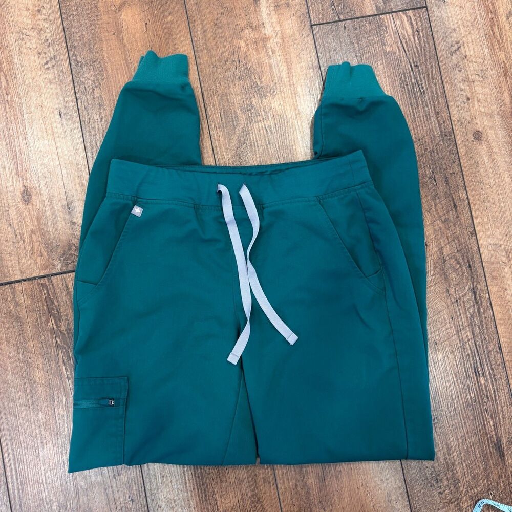 FIGS Zamora Jogger Scrub Pants Deep Green 1763 / W18SW2005T Womens Small Tall ST